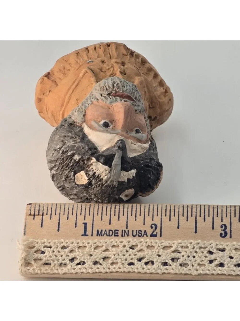 Vtg G.A.O. 10138 Mountain Man Bottle Stopper Resin Mountaineer Frontiersman